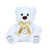 Плюшено мече Smile on с надписана панделка, екрю, 40 см