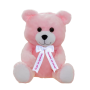 Плюшено мече с надписана панделка, розово, 37 см 