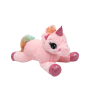 Плюшен еднорог с розов рог, розов, 30 см 