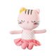 Плюшено коте Рая с рокля, розово, 35 см