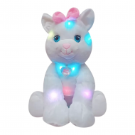 Плюшено коте с LED светлини, бяло, 30 см Плюшено коте с LED светлини, бяло, 30 см
