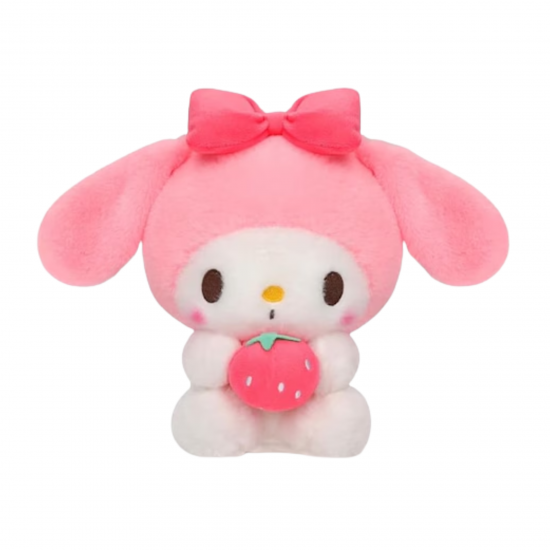 Плюшено куче с ягодка, розово, 23 см