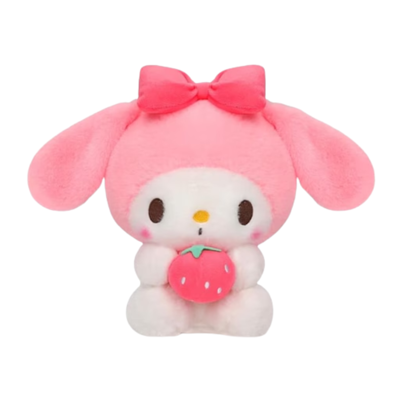 Плюшено куче с ягодка, розово, 23 см