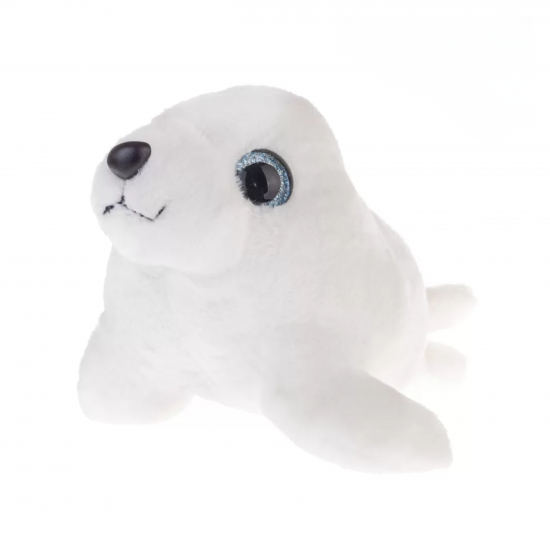 Плюшен тюлен Юли със звук, бял, 23 см