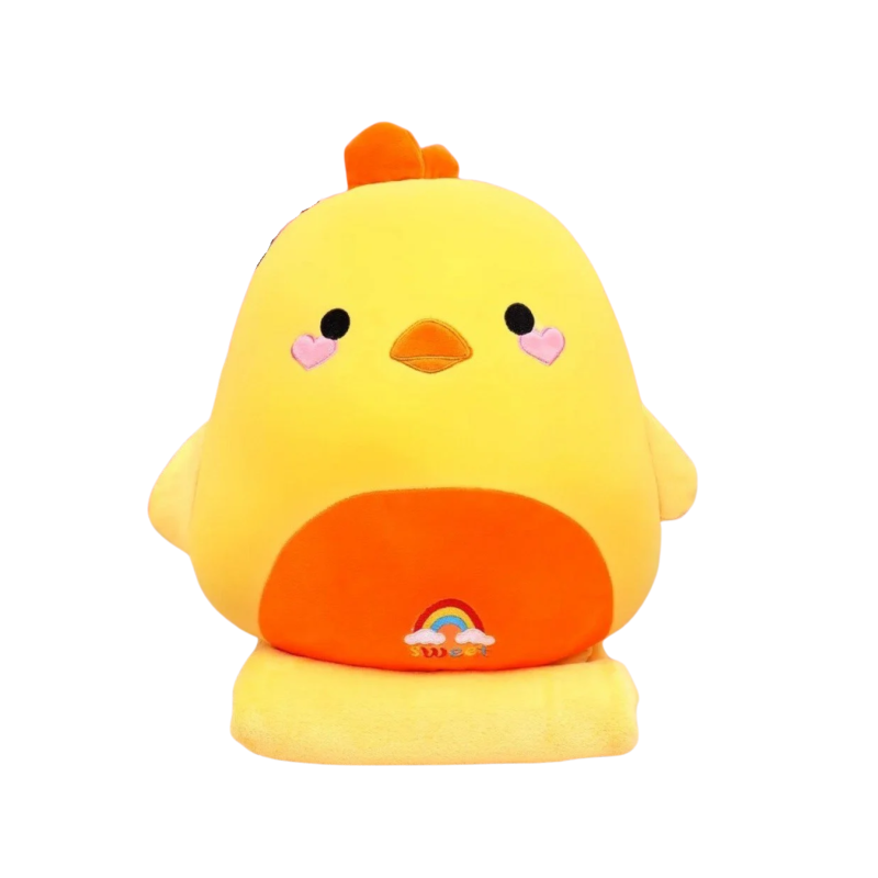 Плюшена възгланица пате и одеалце, 40 см