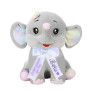 Плюшено слонче с надписана панделка, сиво, 30 см