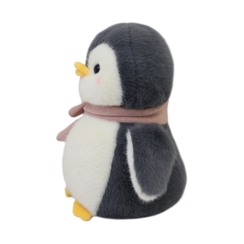 Плюшен пингвин Кико с розово шалче, 20 см