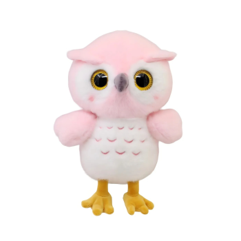 Плюшена сова Сиси, розова, 40 см