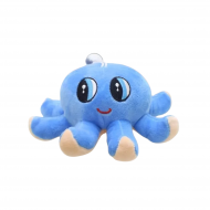 Плюшен октопод за закачане, син, 20 см 