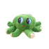 Плюшен октопод за закачане, зелен, 20 см 