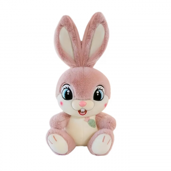 Плюшен заек Бени, розов, 30 см