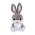 Плюшен заек Бени с надписана панделка, сив, 30 см