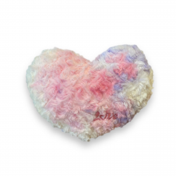 Плюшено сърце с надпис Love, розово, 18 см