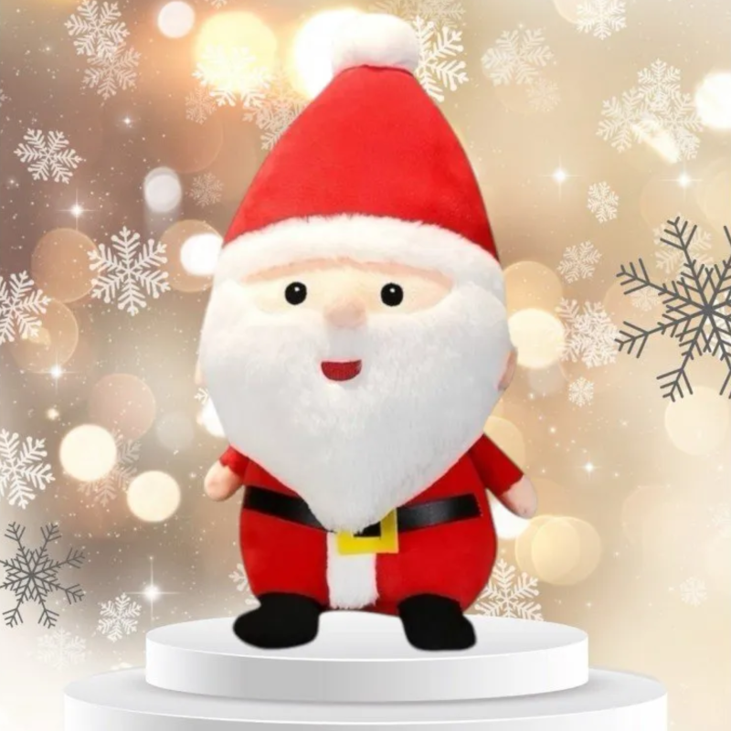 Плюшен Дядо Коледа с коледна песен, 20 см 