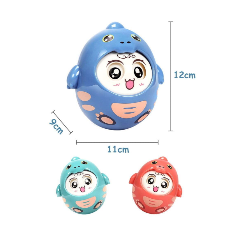 Образователна играчка Неваляшка Динозавър в синьо