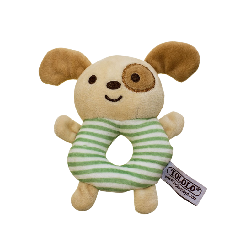 Подаръчен комплект за бебе момче - Фоторамка с бебешки дрънкалки Куче