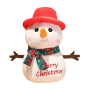 Плюшен снежен човек със шалче и надпис Merry Christmas, 25 см