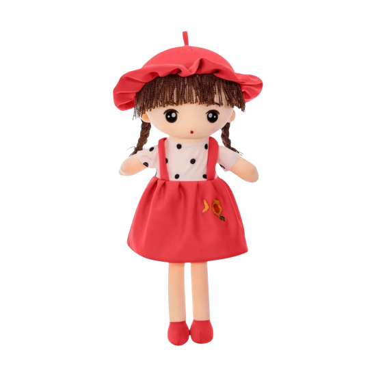 Мека кукла Мария с червена рокля, 45 см