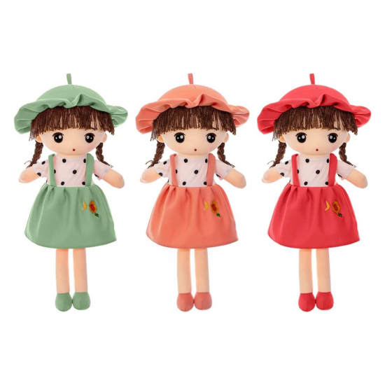 Мека кукла Мария с червена рокля, 45 см