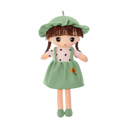 Мека кукла Мария със зелена рокля, 45 см