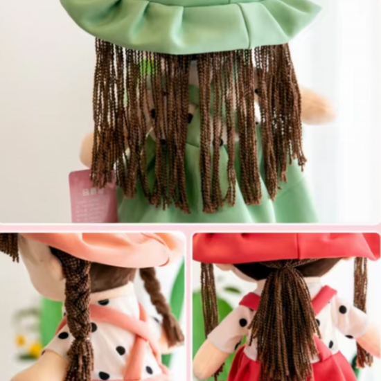 Мека кукла Мария със зелена рокля, 45 см