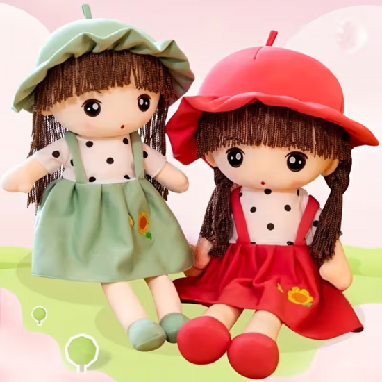 Мека кукла Мария със зелена рокля, 45 см