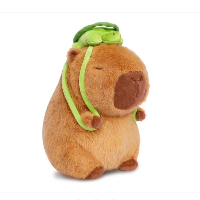 Плюшена капибара с костенурка, 20 см