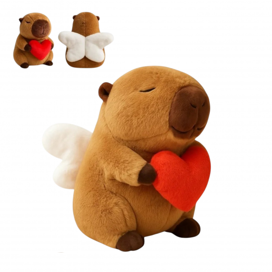 Плюшена капибара със сърце, 40 см