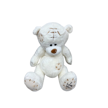 Плюшен ключодържател мече Дарин, екрю, 11 см