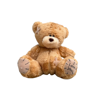 Плюшен ключодържател мече Дарин, кафяво, 11 см