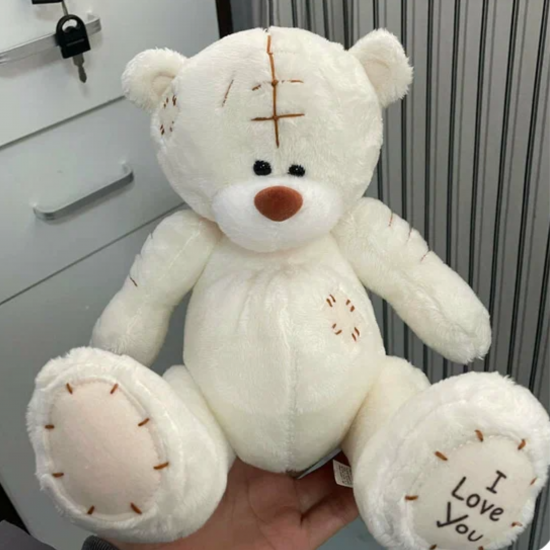 Плюшено мече Дарко, екрю, 16 см