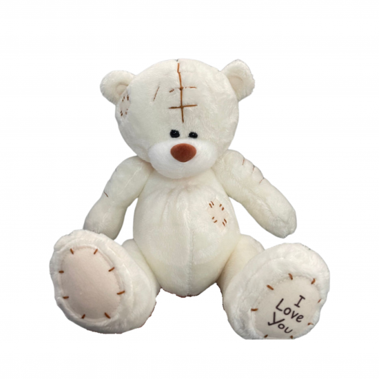 Плюшено мече Дарко, екрю, 16 см