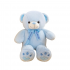 Плюшено мече Слънчо с надписана панделка, синьо, 55 см