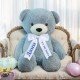 Плюшено мече с надписана панделка, синьо, 100 см Плюшено мече с надписана панделка, синьо, 100 см