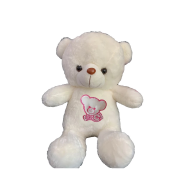 Плюшено светещо мече GloE, бяло, 35 см