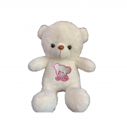 Плюшено светещо мече GloE, бяло, 35 см