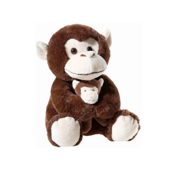 Плюшена маймунка с бебе, 25 см