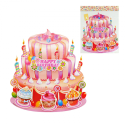 3D Парти украса торта с кексчета - Happy Birthday 3D Парти украса торта с кексчета - Happy Birthday