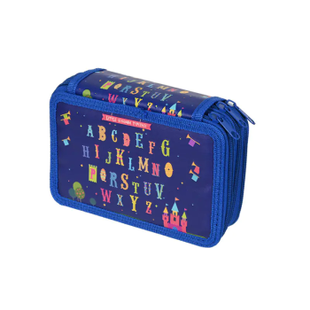 Несесер в синьо с три прегради - Английска азбука