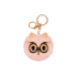 Плюшен ключодържател Бухал в светло розово