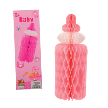 Украса за декорация - Бебешко шише в розово