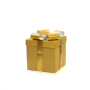Подаръчна кутия с панделка в жълто