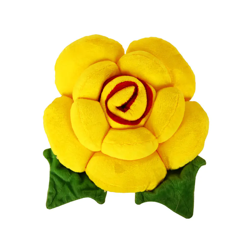 Плюшена възглавница Цвете в жълто