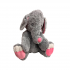 Плюшен слон, сиво и розово, 75 см