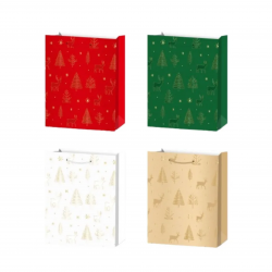 Коледна подаръчна торбичка с елхички