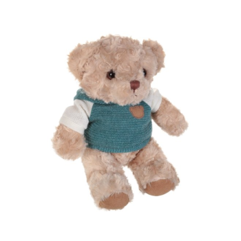 Плюшена играчка Мече с пуловер, кафяво, 30 см