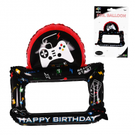 Балон Фоторамка - Джойстик Happy Birthday