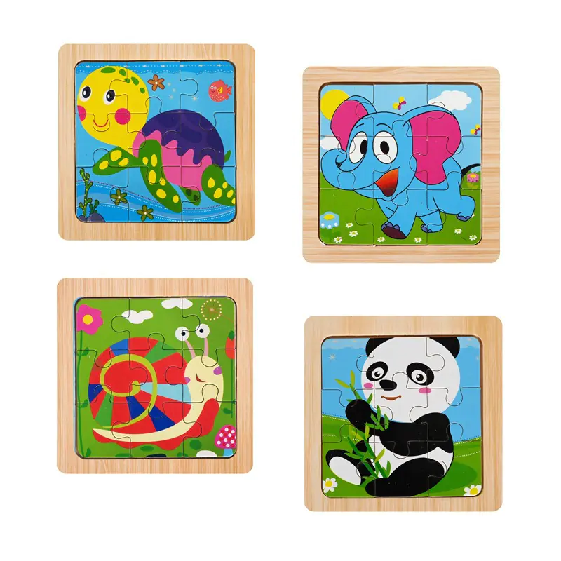 Пъзел от дърво - 9 елемента