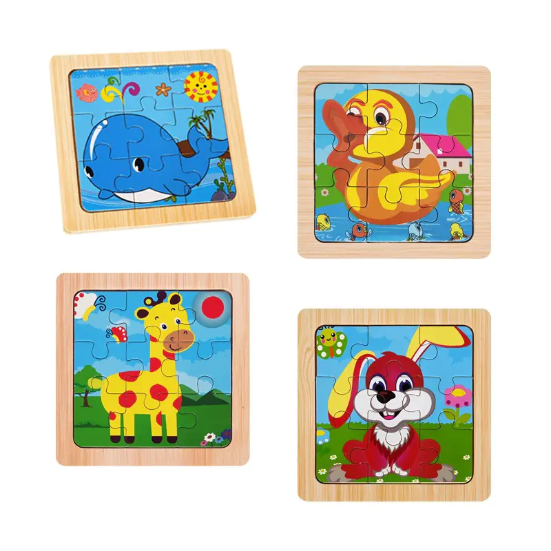 Пъзел от дърво - 9 елемента