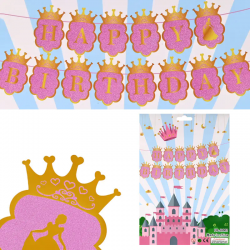 Парти надпис Happy Birthday за момиче Парти надпис Happy Birthday за момиче